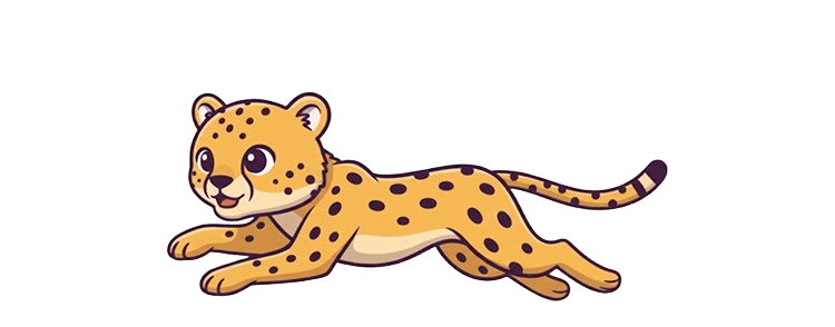Cheetah mascot running